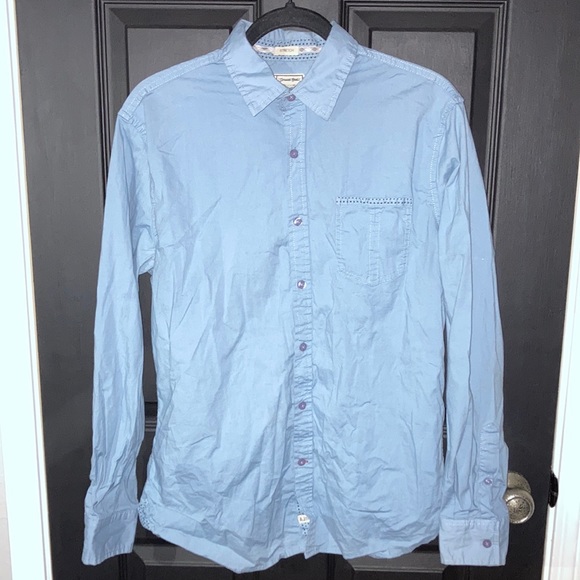 Alexander Julian Colours Blue Polka Dot Button Up - Picture 1 of 11